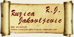 Ružica Jakovljević vizit kartica